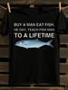 T-shirt Graphique ZYXZ Drôle « Achetez à un Homme un Poisson » Meme