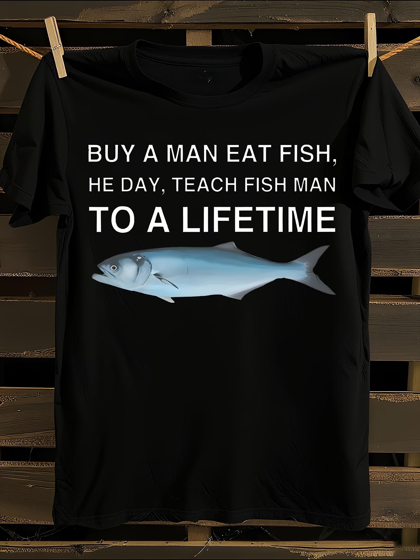 ZYXZ Funny  Buy a for Man a Fish  Meme Graphic Tshirt S