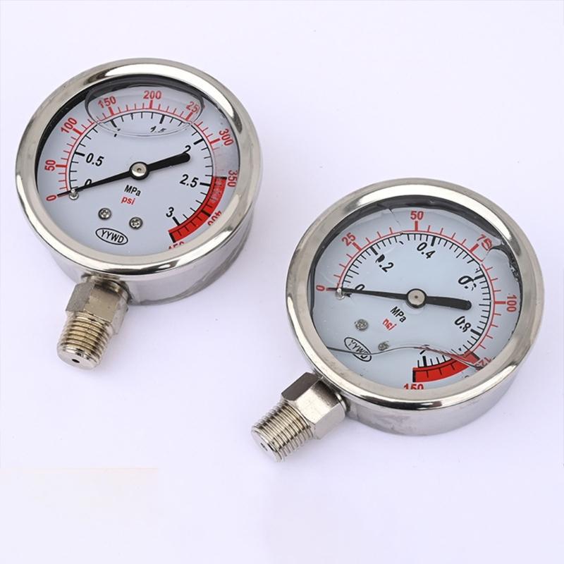 Clear Read Industrial Radial Pressure Meter 0-0.1Mpa/3.0Mpa Ranges High Durability Copper Cores For Hydraulic Systems