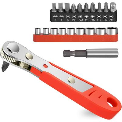 Nuovo cacciavite a cricchetto a forma di L, chiave girevole per piccoli spazi a 36 denti, mini cacciavite ad angolo retto durevole per la casa