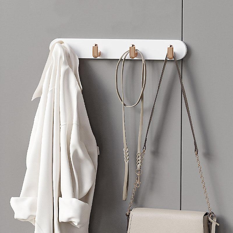 Telescopic kitchen and bathroom hook for versatile and no-mess storage in narrow spaces, with expandable and retractable hooks