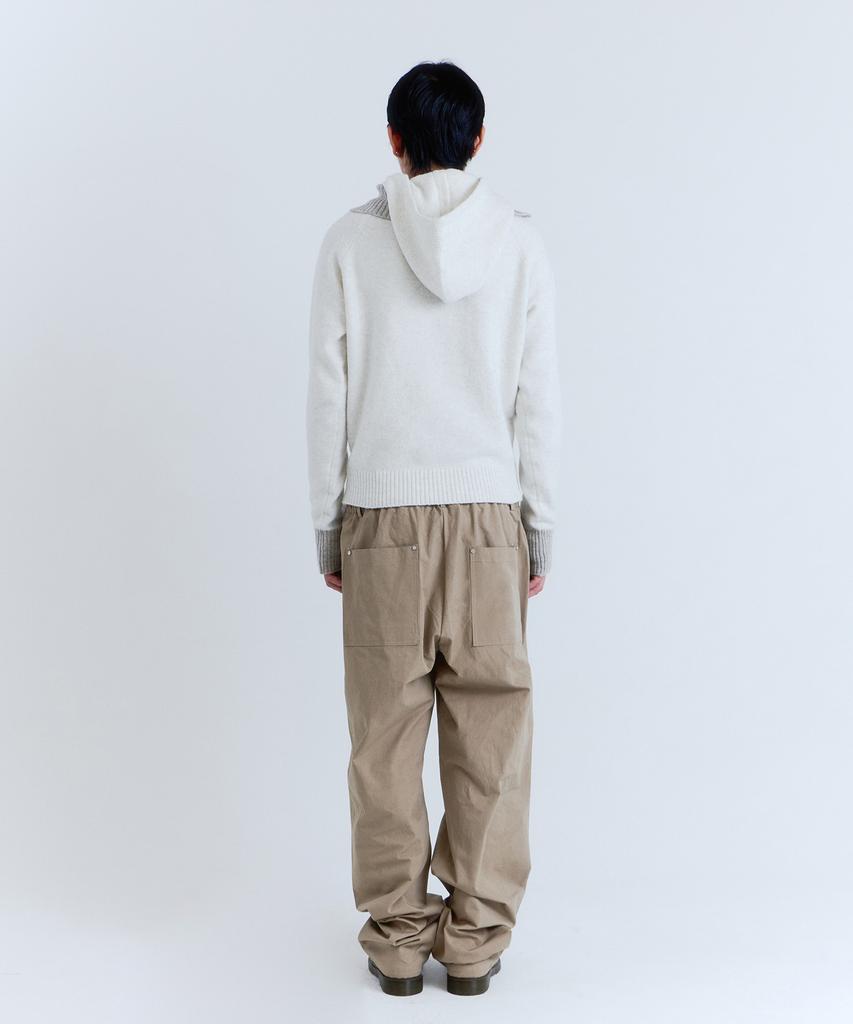 PARADIGMFILM [Ep.03] Slant High-Neck Hooded Knit (Ivory)