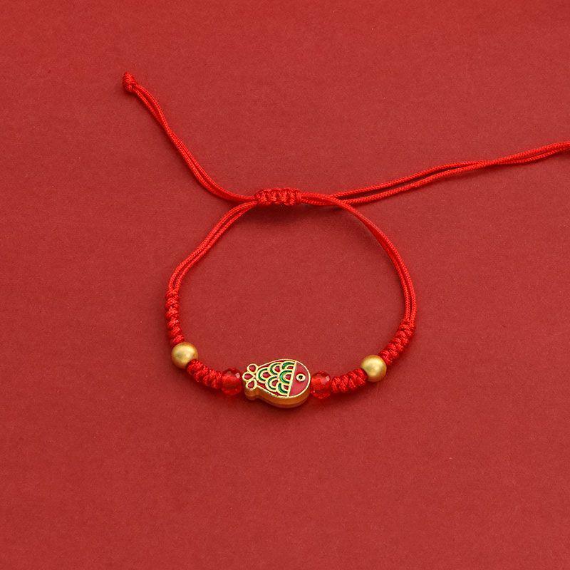 Zodiac Year Red String Bracelet with Lucky Bells - Auspicious Design for Couples and Best Friends