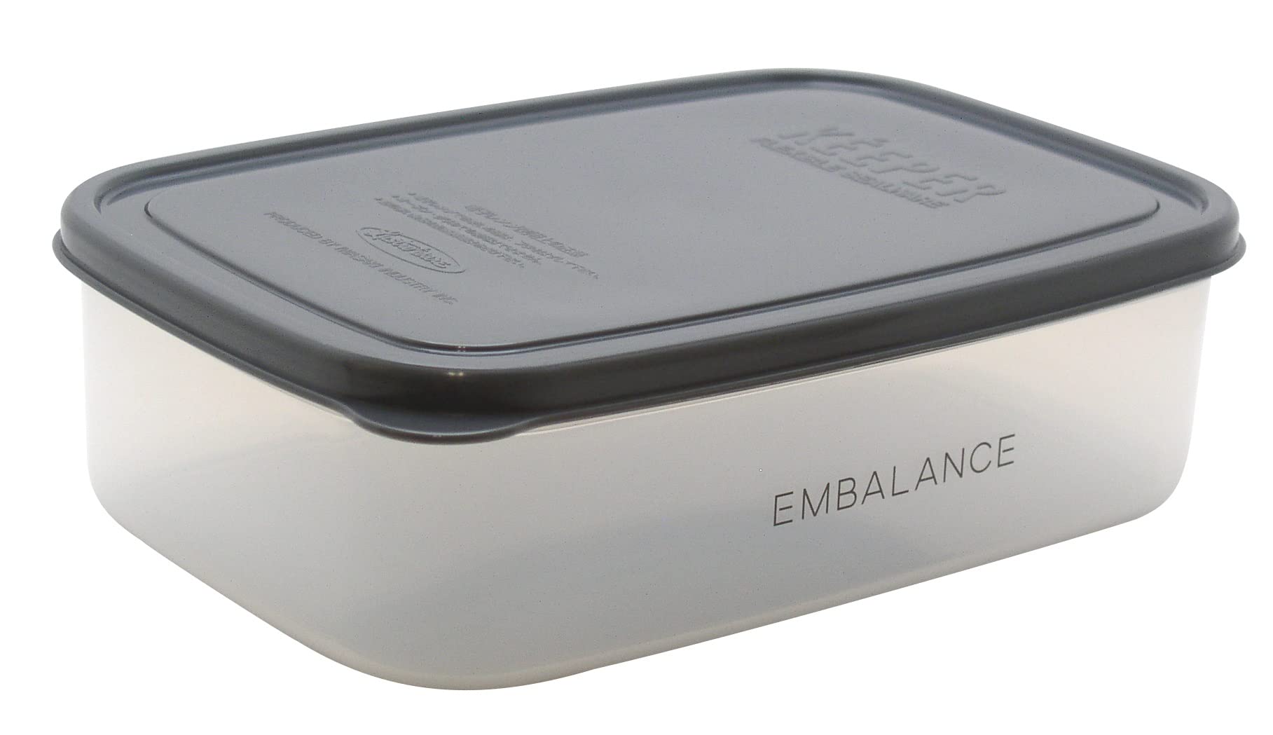 

Willmax EMBALANCE Storage Container Rectangle Container L Gray T12223 in (Square) (1270ml) [Made Japan]