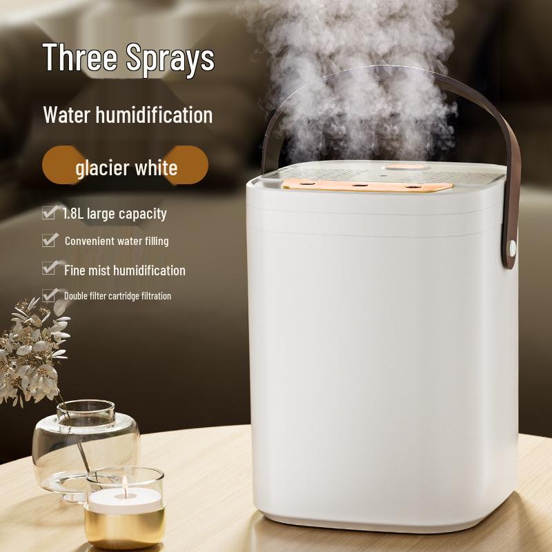 High Capacity Quiet Nano Mist Humidifier with Three Nozzles and Night Light
