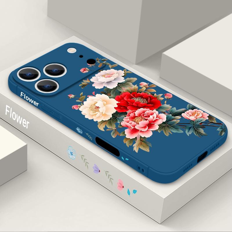 Cartoon Daisies Flower Pattern Lanyard Case For iPhone 17 Pro Max iPhone 16 15 14 13 Pro Max 11 16E 17E Soft Silicone Phone Back Cover