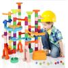 DIY Construction Marble Run Race Track Building Blocks Kids 3D Maze Ball Roll Toys Children Christmas Gift 45/93/113/142pcs Set
