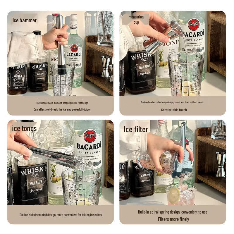 UOASO Bartending Cocktail Shaker Set