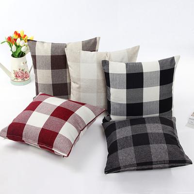 45x45cm Plaid Print Soft Throw Pillow Cover Case Cushion Sofa Bed Car Cafe Decor