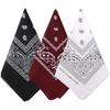 Hip Hop Kovbojský Paisley Šátek Velký bandana hlava Čtvercový šátek Muži Ženy 55x55cm Černá Červená Bílá