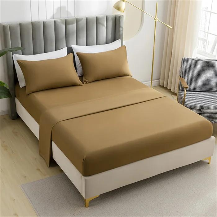2 People Luxury Double Mattress Protector Soft Comfortable Breathable Solid Color Fitted Bedding Cover No Pillowcases Included