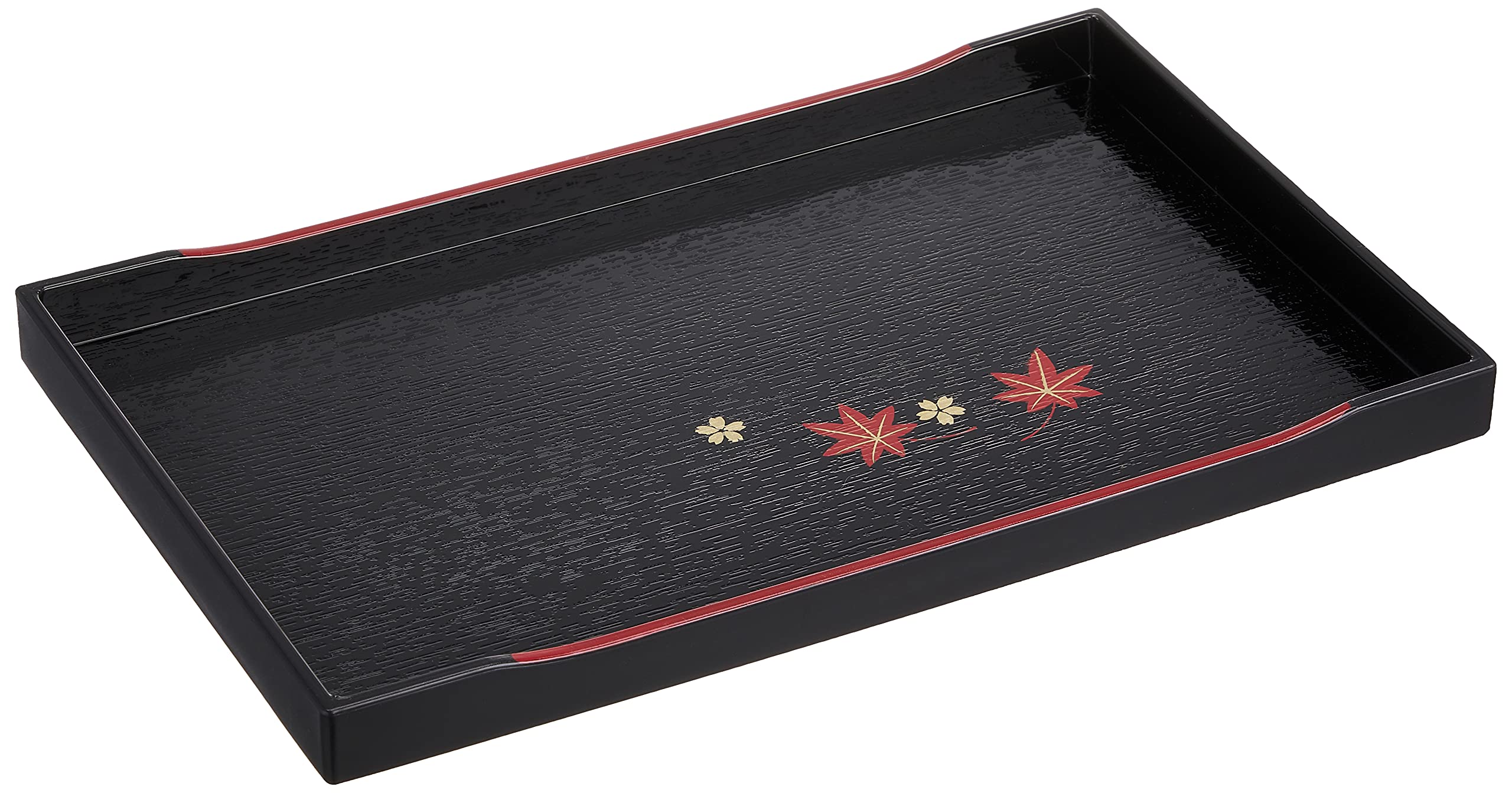 Nakatani Brothers Trading Yamanaka Lacquerware Rectangular Co., Ltd. 8.5-inch Tray, Black, Spring/Autumn Design, 33-5203 чёрный