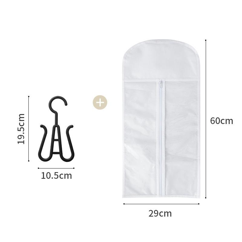 

Storage Bags Hooks Wigs Wall Mounted Transparent Dustproof Portable Design For Salon Home Use Holds High-Capacity Wigs Tool