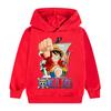 2026 One Piece Autunno Inverno Nuovo One Piece Luffy Felpa con Cappuccio Anime Ragazzi Ragazze Felpa con Cappuccio Felpa Stampa Casuale Cartone Animato Top per Bambini