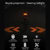 Rechargeable Cycling Rear Light Turn Signal Light Bikes Taillight With Large Viewing Angles And 50 Lumen Red Yellow LEDs