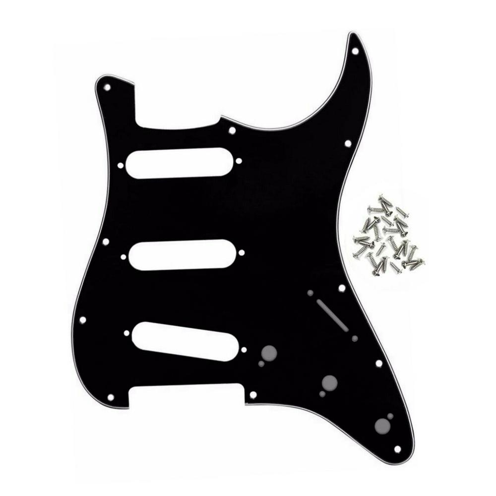 1pcs SSS Electric Guitar Pickguard 3 Ply 11 Holes with Screw  for FD ST Style Guitar Parts Replacement