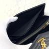 Used SAINT LAURENT Saint Laurent Large Flap Long Wallet Cassandra Black Black V Stitch