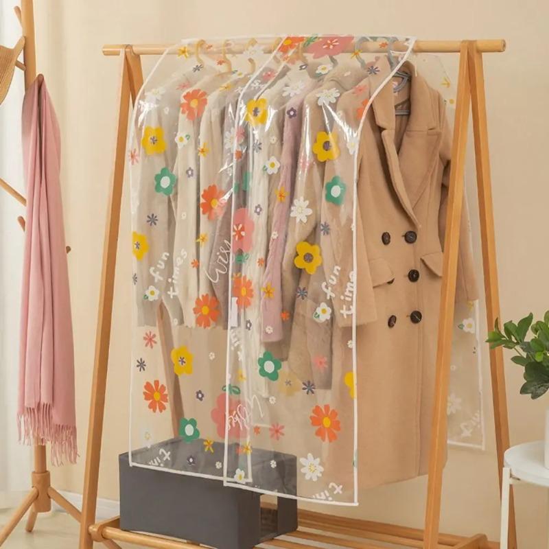 

Утолщенный чехол для одежды от пыли Большой вместимости Водонепроницаемый органайзер для подвешивания одежды Чехлы Пылезащитный чехол для хранения платьев Защита