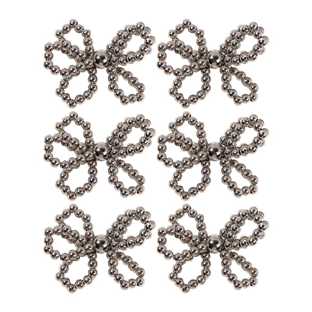 Ručně vyráběný korálkový přívěsek s mašlí, šperková součást, šperková ozdoba, přívěsek na náramek, elegantní mašle, komponent pro šperky