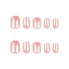 New Pink Solid Color Manicure Short Square Nail Nail Piece Internet Celebrity Explosion Coated Fake Nail