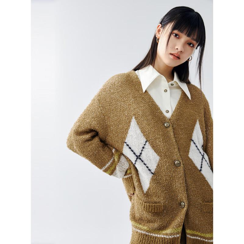 Peacebird Women's V-Neck Knitted Cardigan