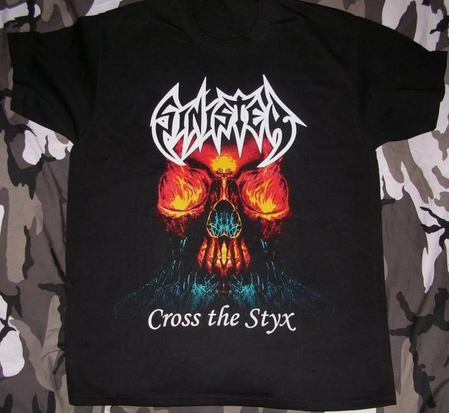 Vtg Sinister Band Cross The Styx Cotton Black All Size Unisex Shirt TT029 Unisex T-Shirt M