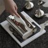 Nordic Stainless Tissue Case Mirror Napkin Holder Silvery Napkin Box Desktop Tissue Box Table Decoration Kitchen Accessories Tissue Box Cover