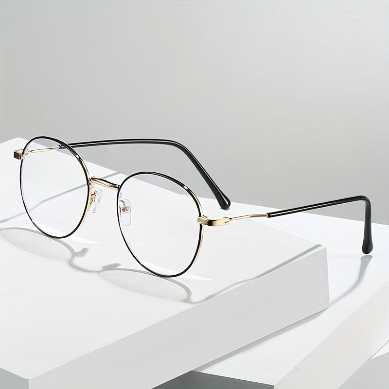 1pc Minimalist Round Golden Frame Fashion Glasses for Men Women Clear Lens Eyewear with Sleek Design Perfect for Daily Wear