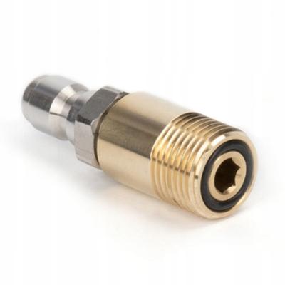 Adaptador Engate Rápido 1/4 INOX para M18x1,5 M – Alta Resistência à Corrosão | Máx. Pressão 250 Bar | Latão