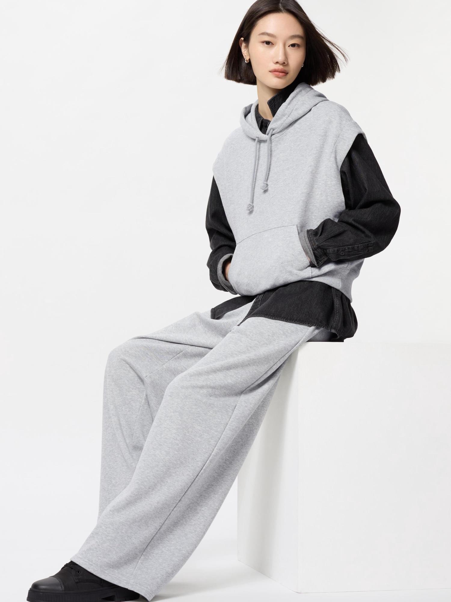 

Uniqlo Япония Толстовка Широкие Брюки Длинные 03 GRAY/L