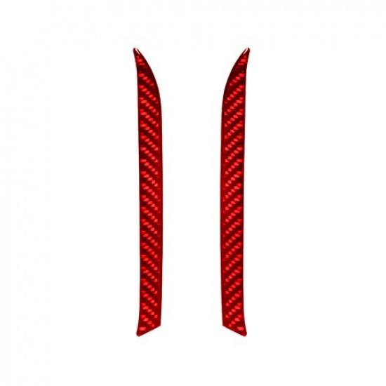 For Volkswagen Tiguan Red Carbon Fiber Front Door Panel Cover Trim Strip