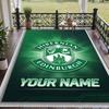 Individualus tekstas Spausdintas kilimas Hibernian FC Neslystantis grindų kilimas Namų kambario dekoravimui