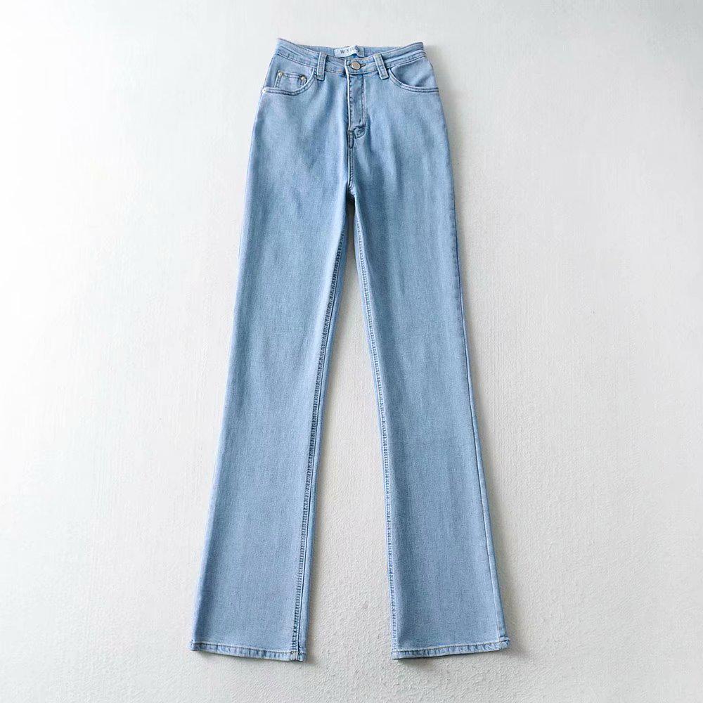 YPFF High Waist Slimming Flare Jeans – Women's Floor-Length Elastic Wide Leg Pants