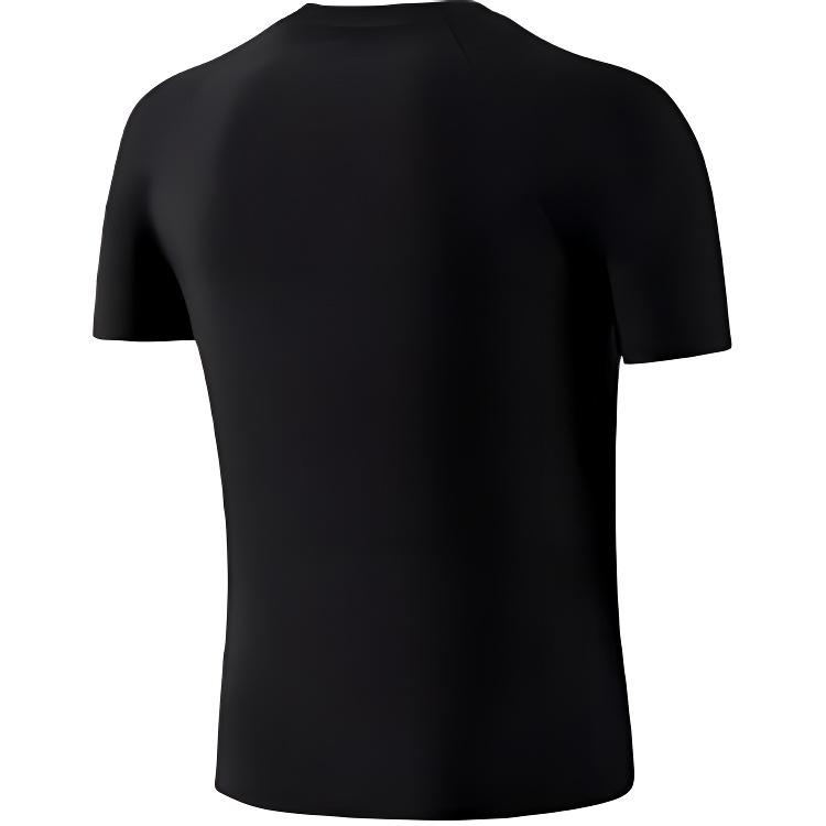 Li-Ning Solid Color Round Neck Comfortable Breathable Versatile Short Sleeve Swimwear Men swimwear Black LNYW825-1