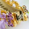 Women Elegant Crystal Diamond Hairpin Resin Butterfly Shaped Banana Hair Clip Claw Ponytail Holder Headwear Barrette