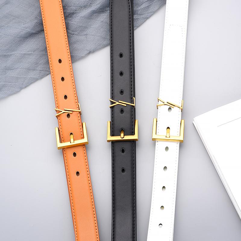 New Women's Belt Genuine Leather Gold Needle Buckle Versatile Jeans Fashion Decoration Designer Women's Belt