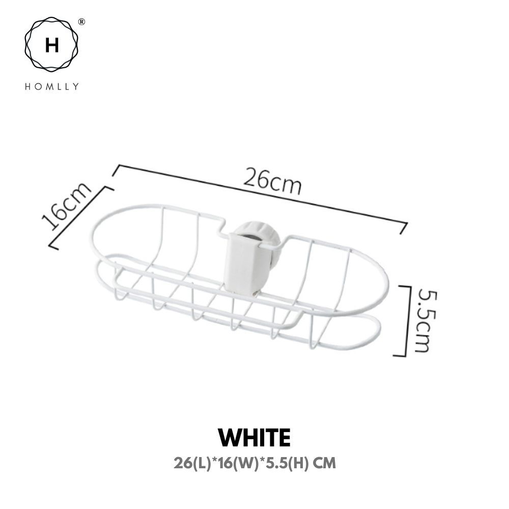

Homlly Dual Stainless Steel Kitchen Sponge Faucet Drain Rack белый