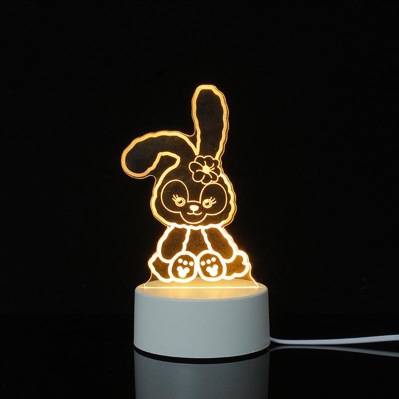 3D Cartoon Night Light: Custom Acrylic Bedside Lamp for Atmosphere & Gifts