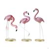 Rzeźba ptaka Flamingo żywica figurka ogrodowa figurka z metalowym stojakiem do wewnątrz i na zewnątrz