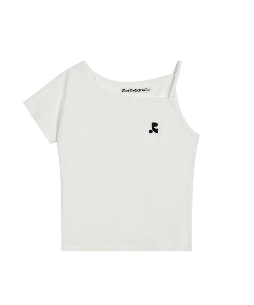 REST&RECREATION Unbalanced Knit Top - Ivory