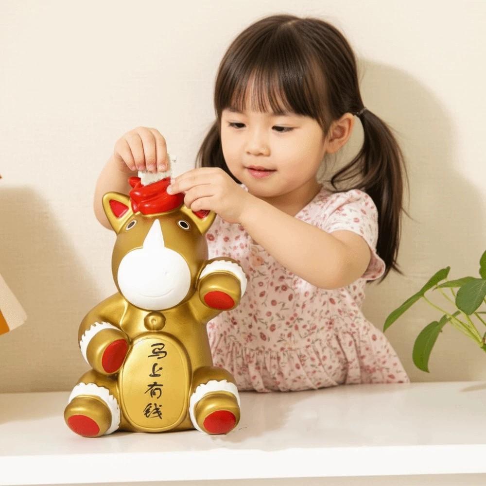 Goldpferd Geldglas Tier Münzspardose Langlebige Pferde-Spardose Neujahrsfeier