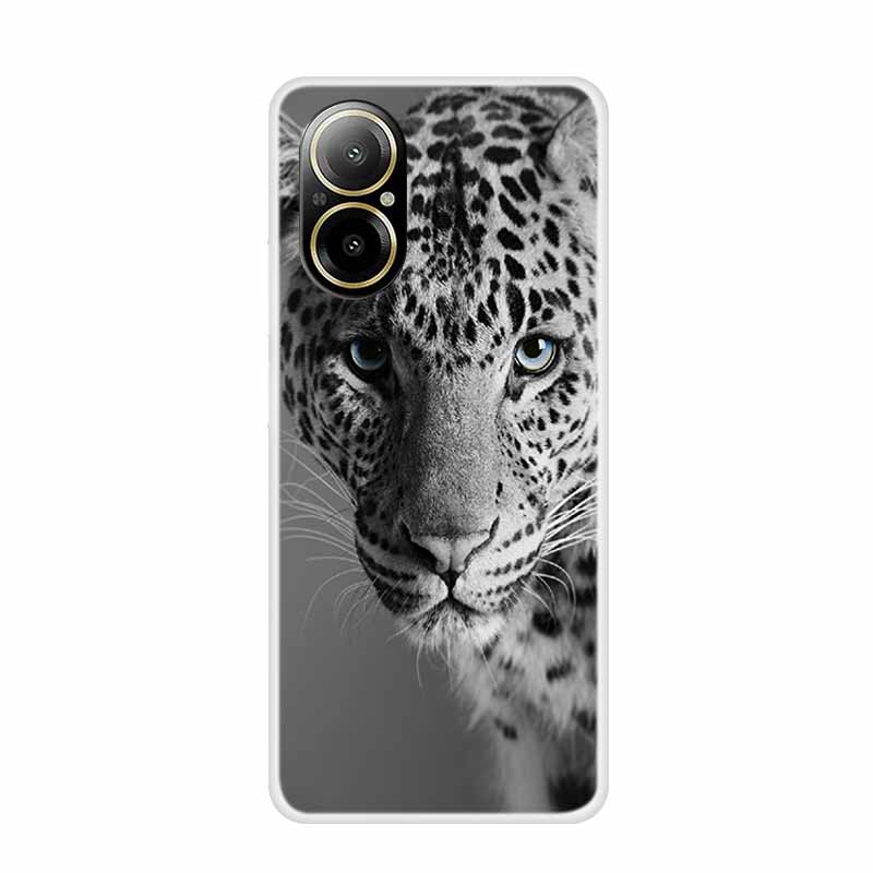 Soft Case For Realme C67 Painting Animals Luxury Silicone Phone Cover for Realme C 67 Protector Transparent Shell Clear Cases
