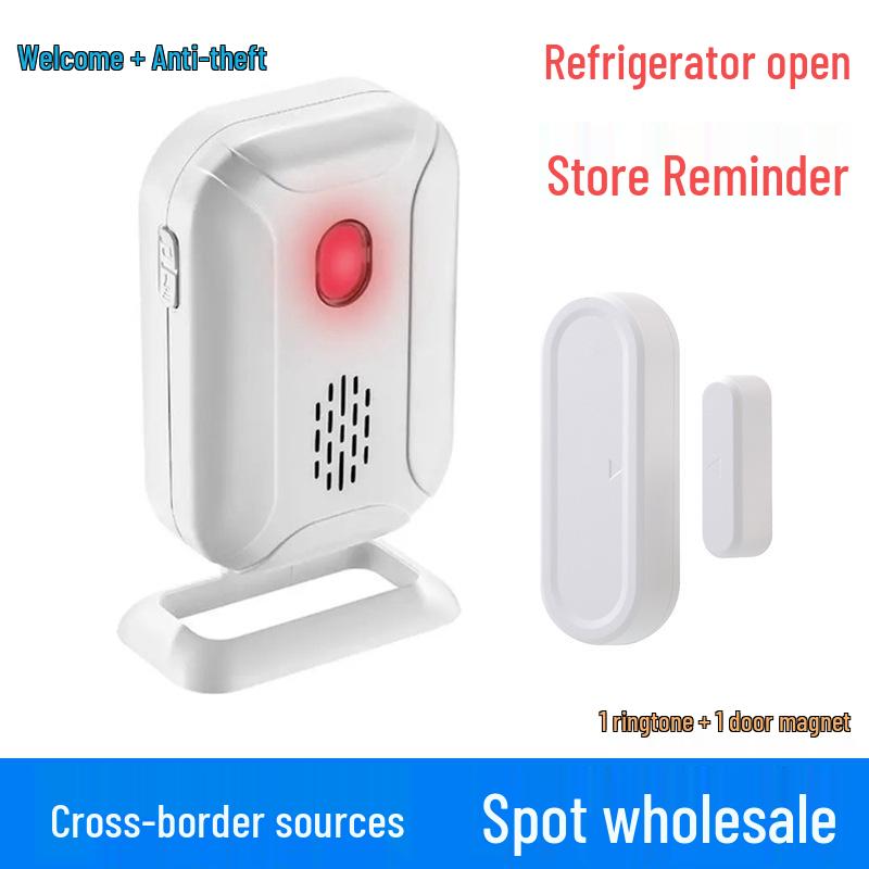 

Нагадування про двері холодильника та морозильної камери в супермаркеті: Система привітання гостей та датчиків безпеки