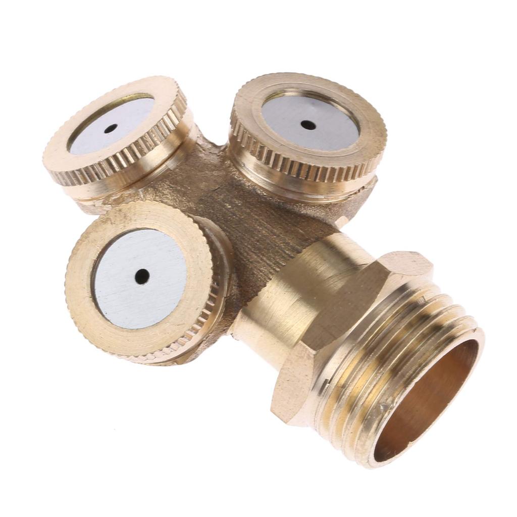 Hicello Brass Fountain Nozzle Sprinkler Heads for and Other Water Spray Irrigation Systems 8-Piece 1/2" Heads, Multi-Direction Gardening, Lawns,