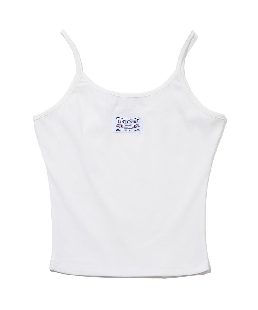 YOUHEE Label Detailed Sleeveless_White
