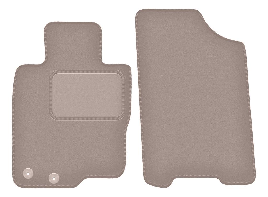 Beige Velour Floor Mats For: Nissan Navara IV Pickup (2014-)