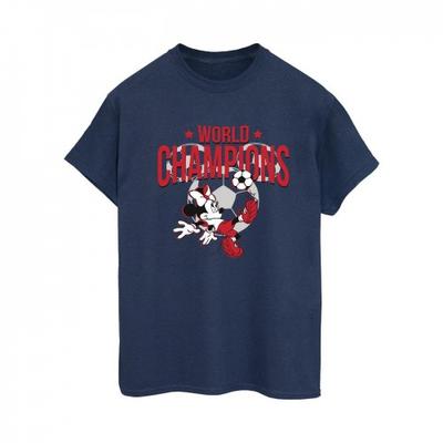 Womens/Ladies Minnie Mouse World Champions Cotton Boyfriend T-Shirt