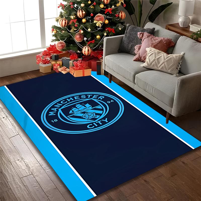 Manchester United Manchester City Rug Ideal for Reading Room, Multi-purpose Office Chair Sofa Carpet, Anti-slip Printed Home Area Rug
