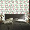 Wallpaper Flowers White, Green and Light Gray for the Living Room and Bedroom 50x1000