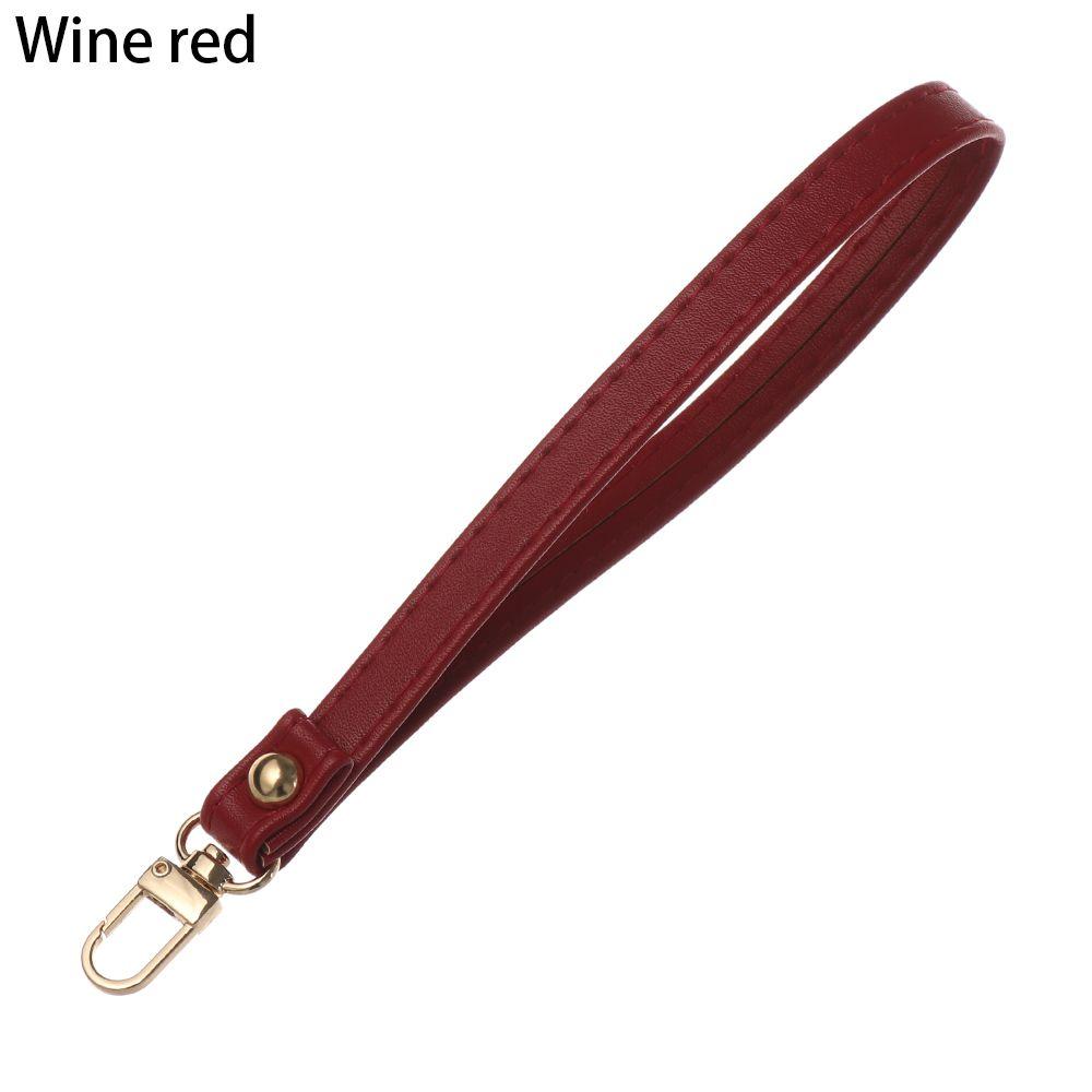 Metal Bag Wrist Strap Key Belt Wallet Strap Belt Waterproof Handbag Straps PU Leather